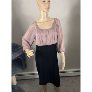 I.N. Studio Rose Gold‎ And Velvet Black Party Dress Size 12 B-R